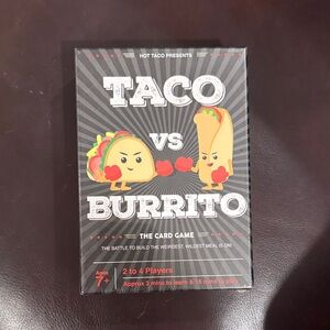 Taco vs Burrito Card Game by - Black and Red